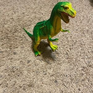1985 Green and Yellow Dinosaur Figure